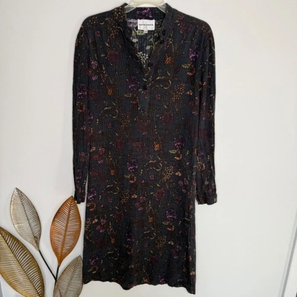 M23 Antik Batik Alina Black‎ Floral Midi Dress